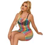 952365 Vestito A Rete Con Spalle Nude Arcobaleno Taglia Unica - Subblime - immagine 6
