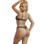 952433 Vestito A Rete Senza Maniche Collo Alto Arcobaleno Taglia Unica - Subblime - immagine 2