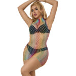 952433 Vestito A Rete Senza Maniche Collo Alto Arcobaleno Taglia Unica - Subblime - immagine 6