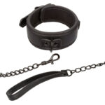 Nocturnal Collare E Guinzaglio In Pelle Regolabile Nero - Calexotics - immagine 3