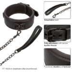 Nocturnal Collare E Guinzaglio In Pelle Regolabile Nero - Calexotics - immagine 4