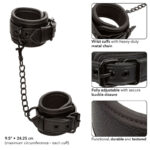 Nocturnal Manichette Da Polso In Pelle Regolabili Nere - Calexotics - immagine 4