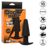 Rock Bottom Tappo Anale Conico 10 Vibrazioni Silicone Nero - Calexotics
