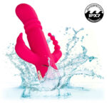Jack Fantasy Vibratore Triplo Riscaldato Rosa Coniglio - Calexotics - immagine 9