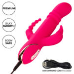 Jack Fantasy Vibratore Triplo Riscaldato Rosa Coniglio - Calexotics - immagine 8