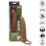 Maxx Ribbed Dual Penetrator 10 Vibrazioni Marrone - Calexotics