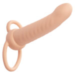 Maxx Ribbed Dual Penetrator 10 Vibrazioni Carne - Calexotics - immagine 2