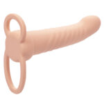 Maxx Ribbed Dual Penetrator 10 Vibrazioni Carne - Calexotics - immagine 3