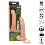 Maxx Ribbed Dual Penetrator 10 Vibrazioni Carne - Calexotics
