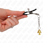 Morsetti Per Capezzoli Con Pendente Campanella In Oro 6 Cm - Kink - immagine 4