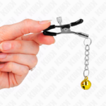 Morsetti Per Capezzoli Con Pendente Jingle Bell Oro 6 Cm - Kink - immagine 4