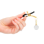 Morsetti Per Capezzoli Con Perline Di Vetro Oro 6 Cm - Kink - immagine 4