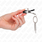 Morsetto Per Capezzolo O Ring E Catenella Argento 6 Cm - Kink - immagine 4