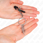 Morsetto Per Capezzolo O Ring E Catenella Argento 6 Cm - Kink - immagine 3