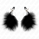 Pinza Per Capezzoli Piuma Nera 7 Cm - Kink - immagine 2