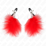 Pinza Per Capezzoli Piuma Rosso 7 Cm - Kink - immagine 2
