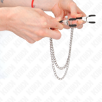 Pinze Per Capezzoli Con 2 Catene Spesse Argento 20/23 Cm - Kink - immagine 4