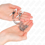 Pinze Per Capezzoli Con 2 Catene Sottili Argento 20/23 Cm - Kink - immagine 3