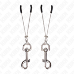 Pinza Per Capezzoli A Gancio Sottile Argento 7 Cm - Kink