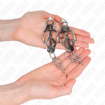 Pinze Per Capezzoli Trifoglio Giapponese Con Catenine Argento - Kink - immagine 3