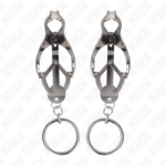 Morsetti Per Capezzoli Con O-Ring Trifoglio Giapponese Argento - Kink - immagine 2