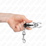 Pinze Per Capezzoli Trifoglio Giapponese Con Ganci Argento - Kink - immagine 4
