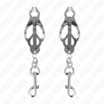 Pinze Per Capezzoli Trifoglio Giapponese Con Ganci Argento - Kink