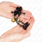 Pinze Per Capezzoli A Catena Piatta E Campana Argento 30 Cm - Kink - immagine 3