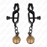 Morsetti Per Capezzoli Stile Bell Jaw Nero 7 Cm - Kink