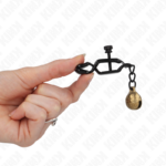 Morsetti Per Capezzoli Stile Bell Jaw Nero 7 Cm - Kink - immagine 4