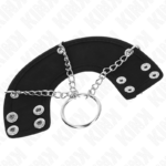 Anello Per Pene Catena 4 Cm Metallo 7 Cm Con Cintura In Pelle - Kink - immagine 4