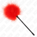Piume Rosse Tickle Utilizzate Per Il Kit Bondage 27 Cm - Kink - immagine 2