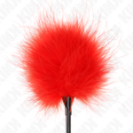 Piume Rosse Tickle Utilizzate Per Il Kit Bondage 27 Cm - Kink - immagine 3