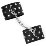 Resistenza Da Polso Con Chiusura A Scatto Completa Di Rivetti Nera Regolabile 19-24 Cm X 5,5 Cm - Kink - immagine 4