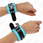 Resistenza Da Polso Premium Con Serratura Nero / Blu Regolabile 21-28 Cm X 5,5 Cm - Kink