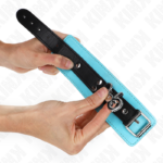 Resistenza Da Polso Premium Con Serratura Nero / Blu Regolabile 21-28 Cm X 5,5 Cm - Kink - immagine 2