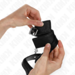 Resistenza Da Polso Con Motivo Serpente Nero Regolabile 20-28 Cm X 5,4 Cm - Kink - immagine 2