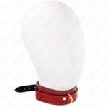Collana Regolabile Rosso Vino Con Dettagli Oro 29-42,5 Cm X 4 Cm - Kink