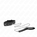 Collana In Pelle Pvc Con Cintura 105 Cm Rivetto Strass 41.5 X 4 Cm - Kink - immagine 3