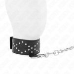 Collana 65 Cm Con Guinzaglio Con Borchie Argento Modello 3 Regolabile 36-43 Cm X 5 Cm - Kink - immagine 3