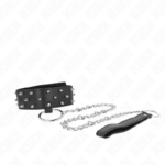 Collana Con Guinzaglio 65 Cm Con Borchie In Argento Modello 5 Regolabile 36-43 Cm X 5 Cm - Kink - immagine 4