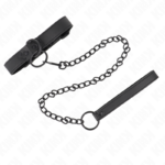 Collare Con Guinzaglio Scuro 65 Cm Regolabile 37-54 Cm X 3 Cm - Kink - immagine 2