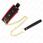 Collare Con Guinzaglio In Tessuto Tinto Regolabile 33-48 Cm X 5,7 Cm - Kink - immagine 3