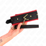 Collare Con Guinzaglio In Tessuto Tinto Regolabile 33-48 Cm X 5,7 Cm - Kink - immagine 4