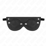 Maschera In Similpelle Con Copri Occhi Rimovibili 22 X 9 Cm - Kink
