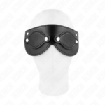 Maschera In Similpelle Con Copri Occhi Rimovibili 22 X 9 Cm - Kink - immagine 2