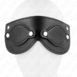 Maschera In Similpelle Con Copri Occhi Rimovibili 22 X 9 Cm - Kink - immagine 4