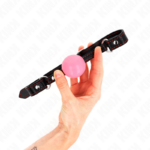 Palla Oro Rosa 4 Cm Gag 60 X 2 Cm - Kink - immagine 2