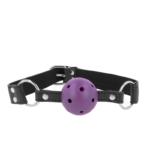 Palla Traspirante Bavaglio 4 Cm Con Doppio Rivetto Viola 62,5 X 2,5 Cm Regolabile 42-58 Cm - Kink