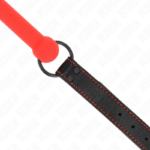 Bone Gag Con Cinturino In Similpelle Rosso Regolabile 41-57 Cm - Kink - immagine 4